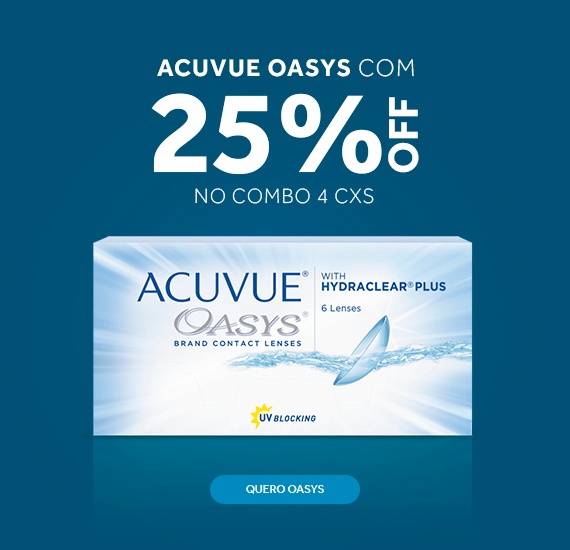 Lentes de contato acuvue oasys com 25% de desconto